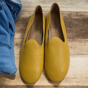 Charix Artisan Crafted‎ Mustard Yellow Leather Slip On Quiet Luxury Loafers 13